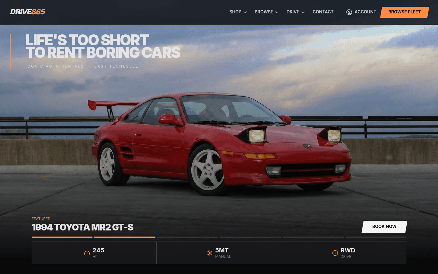 Drive865 website screenshot