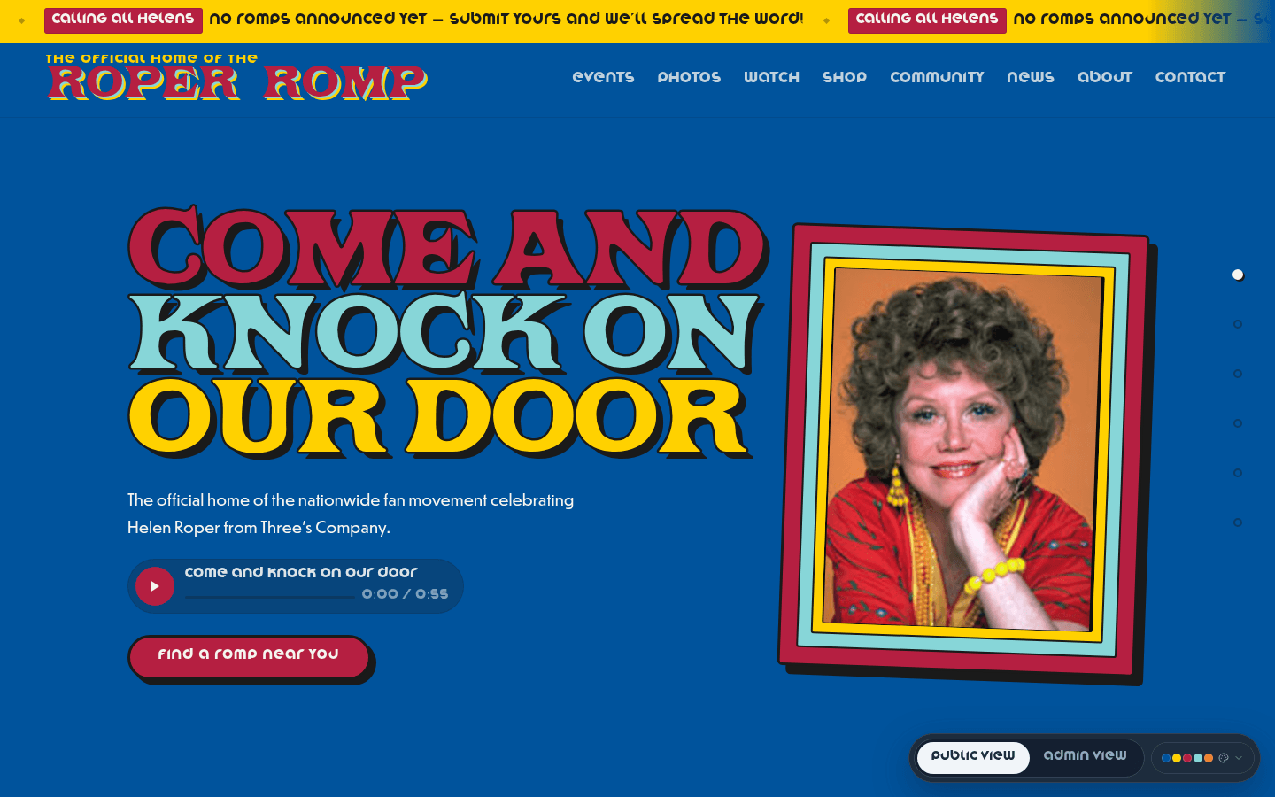 Mrs. Roper Romps website screenshot