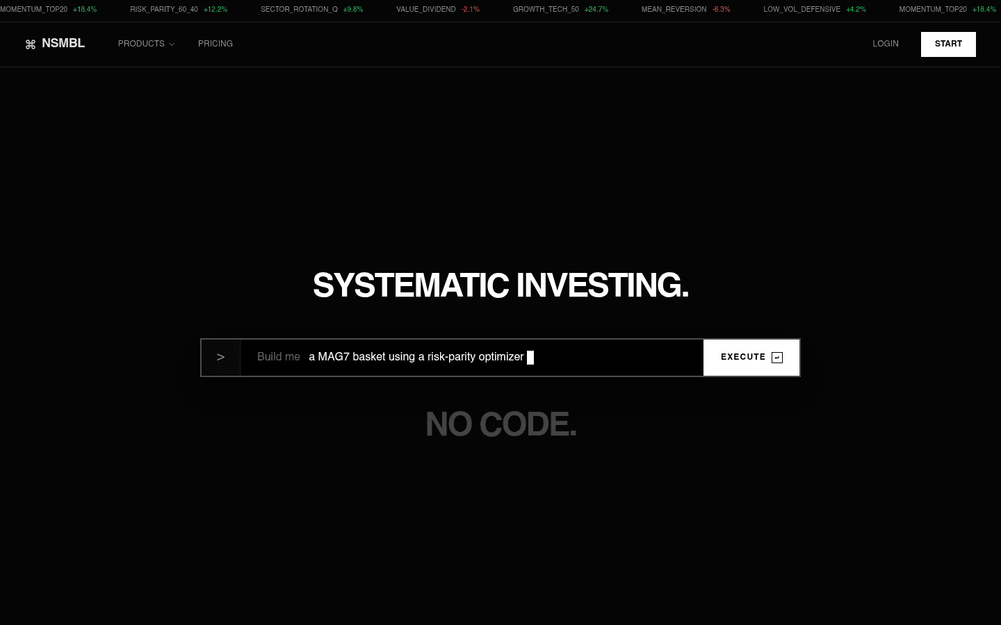 NSMBL.IO website screenshot