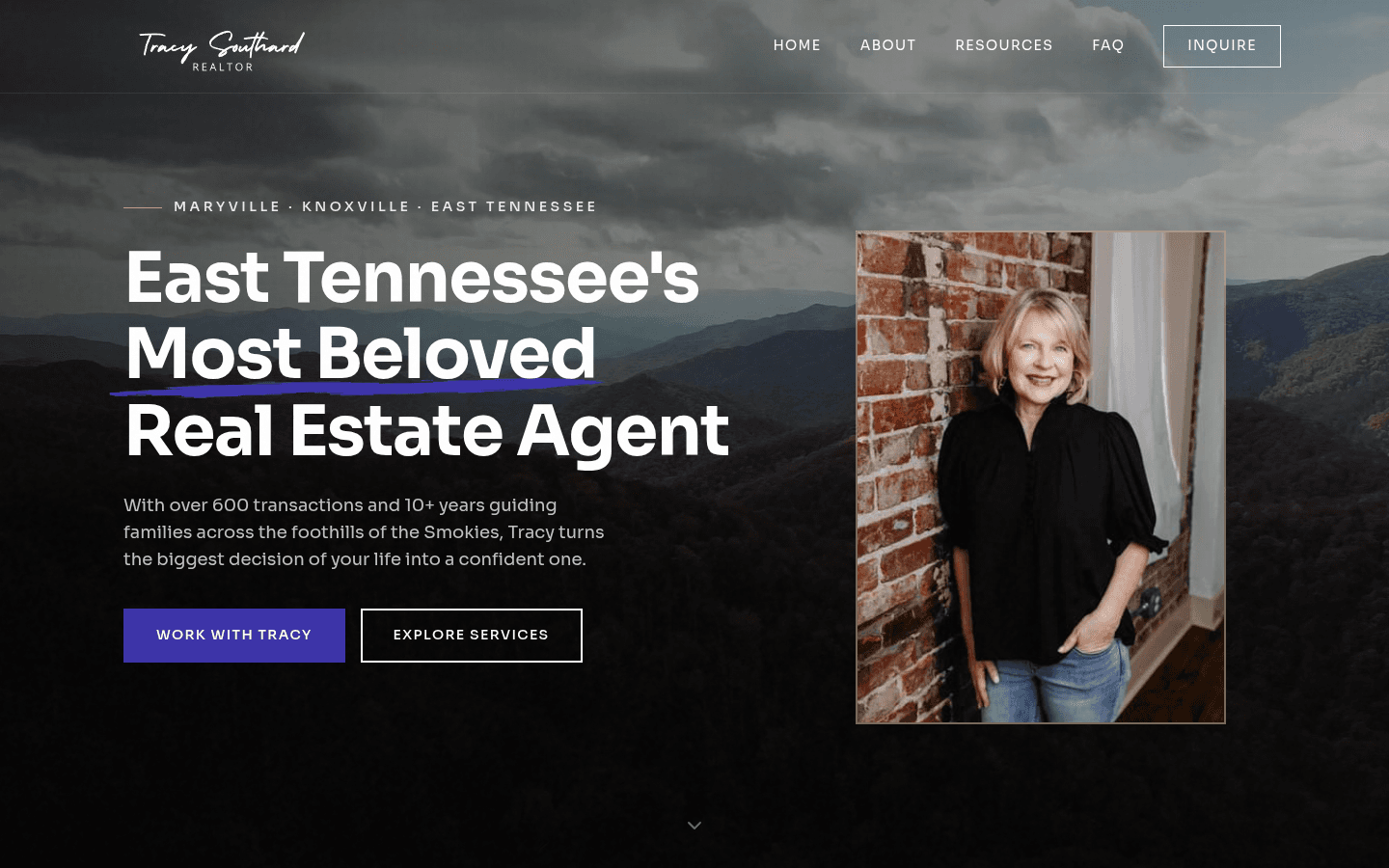 Tracy Southard Realtor website screenshot