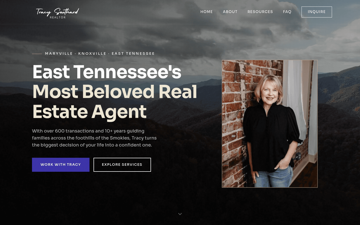 Tracy Southard Realtor website screenshot